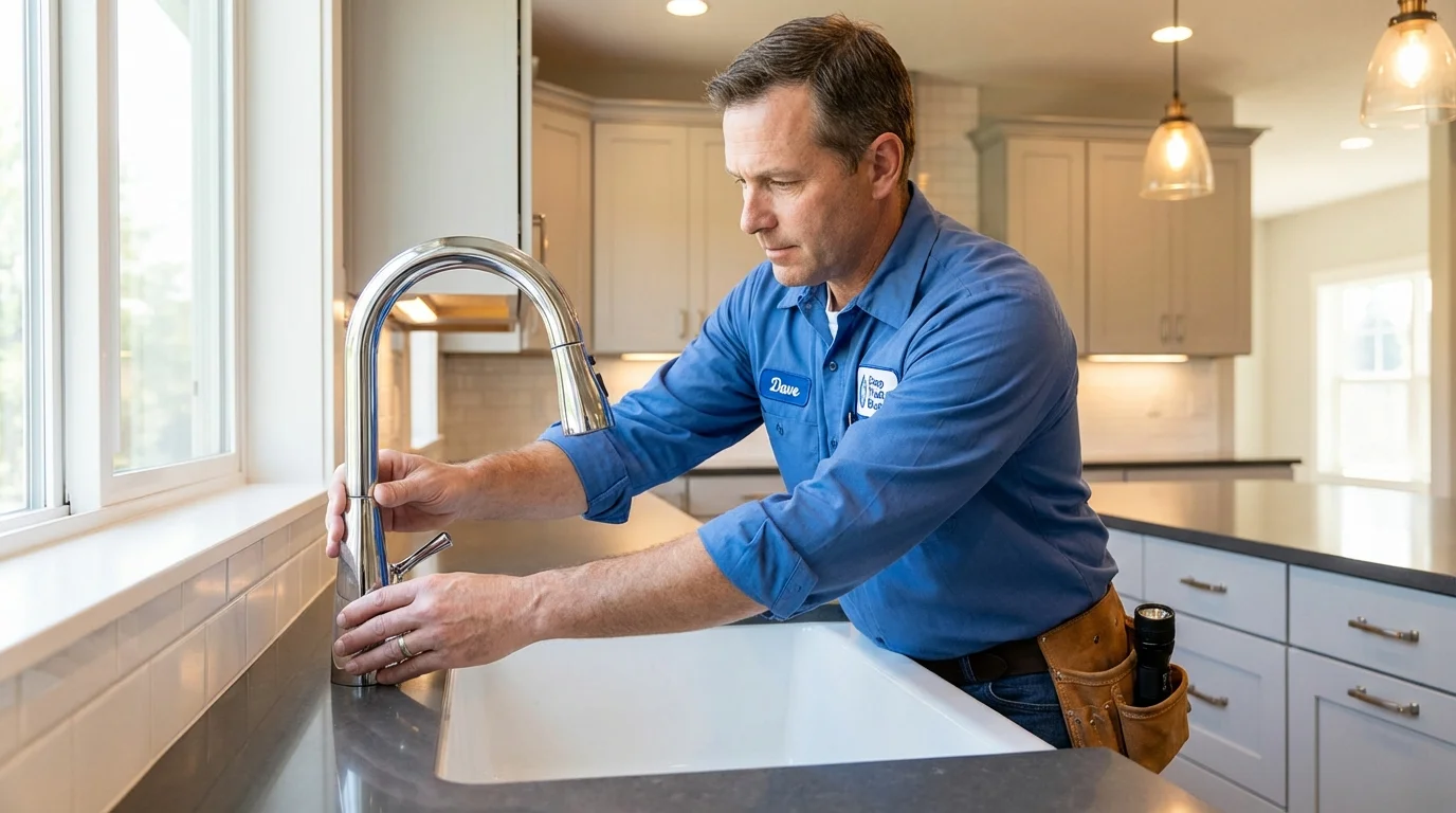 Kitchen faucet installation by Johns Plumbing LLC in Saint Helen