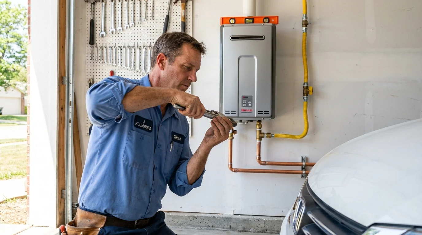 Tankless water heater installation by a Johns Plumbing LLC plumber in Saint Helen